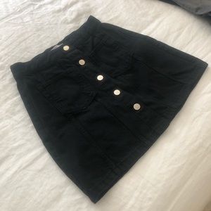 Zara black denim skirt